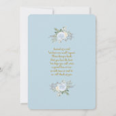 Winter Blue Baby shower Boy Kaart (Achterkant)