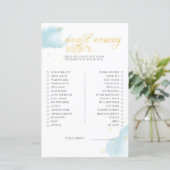 Winter Blue Baby shower Game zou mammie zijn (Staand voorkant)