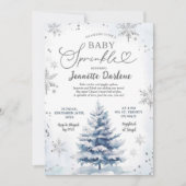 Winter Blue Baby Sprinkle Boy Baby shower Kaart (Voorkant)