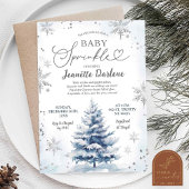 Winter Blue Baby Sprinkle Boy Baby shower Kaart