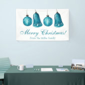 Winter Blue Baubles - Aangepaste familie Merry Ker Spandoek (Beurs)