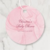 Winter Blue Blush Pink Floral Waterverf Dank je Bedankjes Labels (Achterkant)