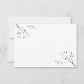 Winter Blue Botanical Thank You Card Bedankkaart (Achterkant)