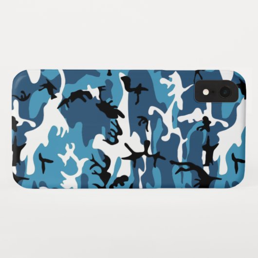 Winter Blue Camo Case-Mate iPhone Case (Achterkant (horizontaal))
