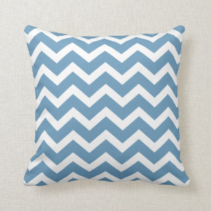 Winter Blue Chevron Stripe Pillow Kussen