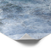 Winter Blue Christmas Cute Giraffe With Hat Poster (Hoek)