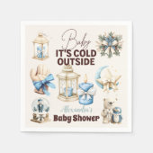 Winter Blue Christmas Holiday Baby shower Servet (Voorkant)