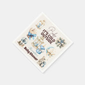 Winter Blue Christmas Holiday Baby shower Servet (Hoek)
