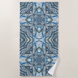 Winter Blue Crystal Pattern Beach Towel Strandlaken