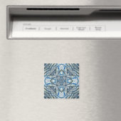 Winter Blue Crystal Pattern Magneet (Insitu (Vaatwasser))