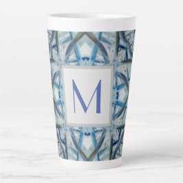 Winter Blue Crystal Pattern Monogram Mok