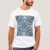 Winter Blue Crystal Pattern T-shirt (Voorkant)