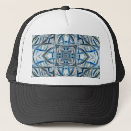 Winter Blue Crystal Pattern Trucker Pet