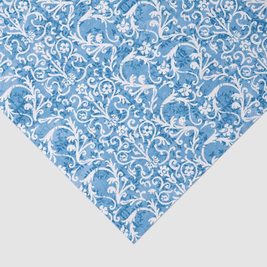 Winter Blue Damask Tissuepapier (Detail)
