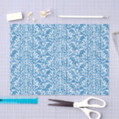 Winter Blue Damask Tissuepapier (Craft)