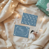 Winter Blue Diaper Raffle Baby shower Informatiekaartje