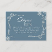 Winter Blue Diaper Raffle Baby shower Informatiekaartje (Voorkant)