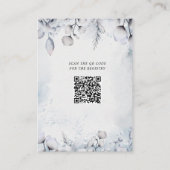 Winter Blue Elegant Floral Vrijgezellenfeest Informatiekaartje (Achterkant)