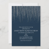 Winter Blue en Silver Sparking Ice Lights Wedding Kaart (Voorkant)