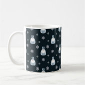 WINTER BLUE EN WITTE HOLIDAY BUNNY RABBITS KOFFIEMOK (Links)
