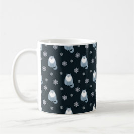 WINTER BLUE EN WITTE HOLIDAY WOLVES KOFFIEMOK