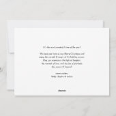 Winter Blue Fair Isle Knit Patroon Kerstfoto Feestdagenkaart (Achterkant)