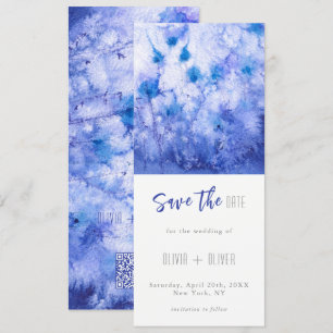 Winter Blue Garden Bewaar de datum Kaart