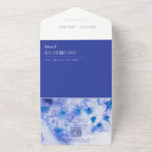 Winter Blue Garden bruiloft in één uitnodiging (Buitenkant)