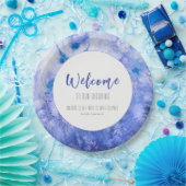 Winter Blue Garden bruiloft welkom Papieren Bordje (Feest)