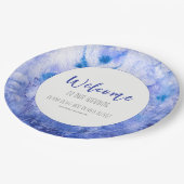 Winter Blue Garden bruiloft welkom Papieren Bordje (Gekanteld)