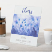 Winter Blue Garden Cheers Open Bar Reclamebord Met Voetstuk (Insitu)