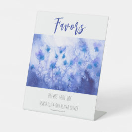 Winter Blue Garden Favorieten Reclamebord Met Voetstuk