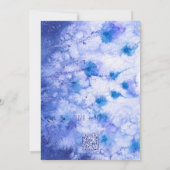 Winter Blue Garden repetitie diner Kaart (Achterkant)