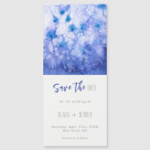 Winter Blue Garden Save the Date Magnetische Kaart (Voorkant)