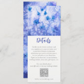Winter Blue Garden Wedding Details Behuizing Kaart (Voorkant / Achterkant)