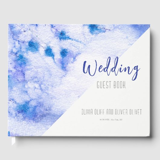 Winter Blue Garden Wedding Gastenboek (Voorkant)