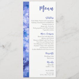 Winter Blue Garden Wedding Menu
