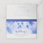 Winter Blue Garden Wedding Place Card Plaatskaartje (Buitenkant ongevouwen)