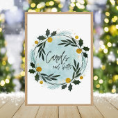  Winter Blue Gold Baby Shower Cards And Gifts Sign Foto Afdruk