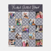 Winter Blue Gray Pset Custom 13 Photo Collage Fleece Deken (Voorkant)