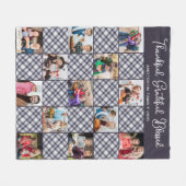 Winter Blue Gray Pset Custom 13 Photo Collage Fleece Deken (Voorkant (Horizontaal))