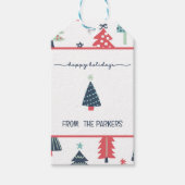 Winter Blue Holiday Gift Labels Cadeaulabel (Voorkant)