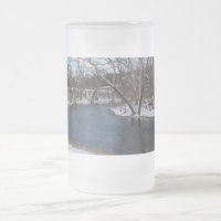 Winter Blue James River Frosted Glass Beer Mok