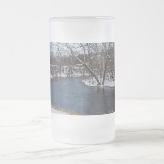 Winter Blue James River Frosted Glass Beer Mok (Center)
