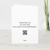 Winter Blue Jay Holiday Greeting Kaart (Achterkant)