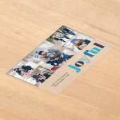 Winter Blue "Joyful" Galerij van 5 Foto's Kerstmis Acryl Uitnodigingen (Laagn)