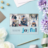 Winter Blue "Joyful" Galerij van 5 Foto's Kerstmis Acryl Uitnodigingen (Insitu (Huwelijk))