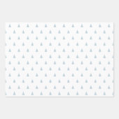 Winter Blue Merry kerstmis snowflakes kerst Inpakpapier Vel (Voorkant 3)