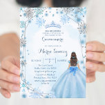 Winter Blue Mexican Girl Charra Mis Quince Invite Kaart<br><div class="desc">Winter Blue Mexican Girl Charra Mis Quince Uitnodiging</div>