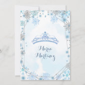 Winter Blue Mexican Girl Charra Mis Quince Invite Kaart (Achterkant)